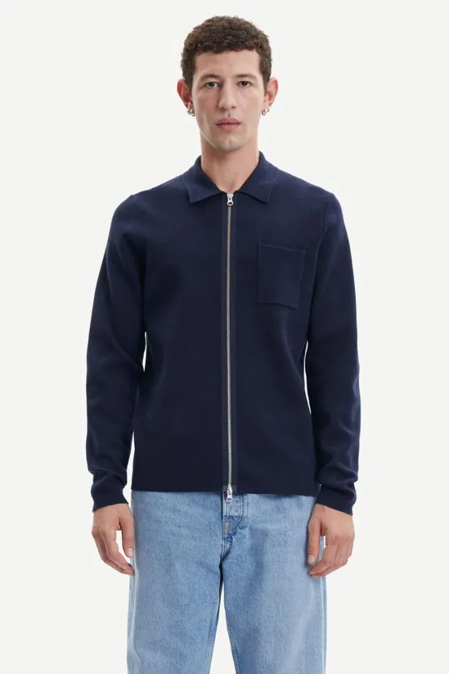Man Guna X Zip 10490 Sky Captain Samse Samse Knitwear