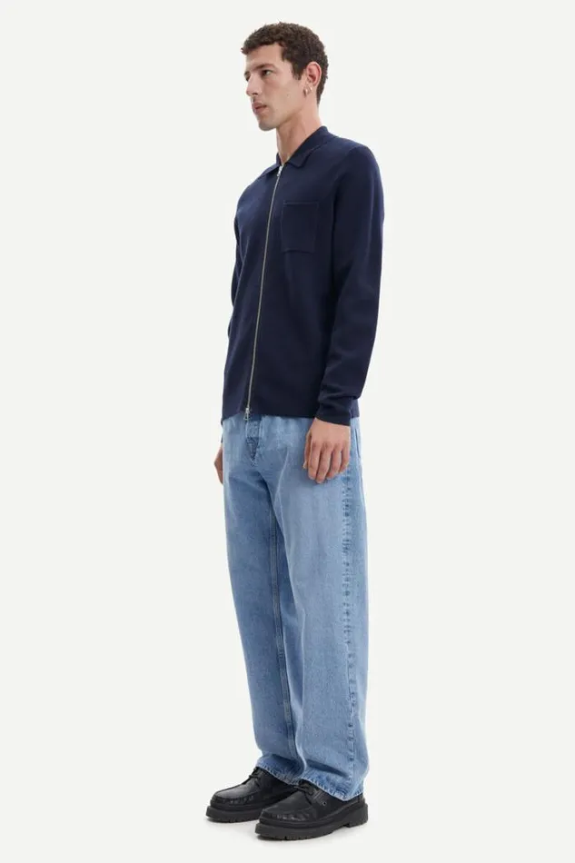 Man Guna X Zip 10490 Sky Captain Samse Samse Knitwear