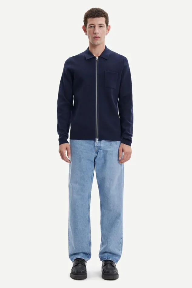 Man Guna X Zip 10490 Sky Captain Samse Samse Knitwear