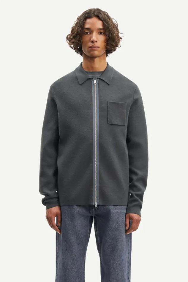 Man Guna X Zip 10490 Volcanic Ash Samse Samse Knitwear