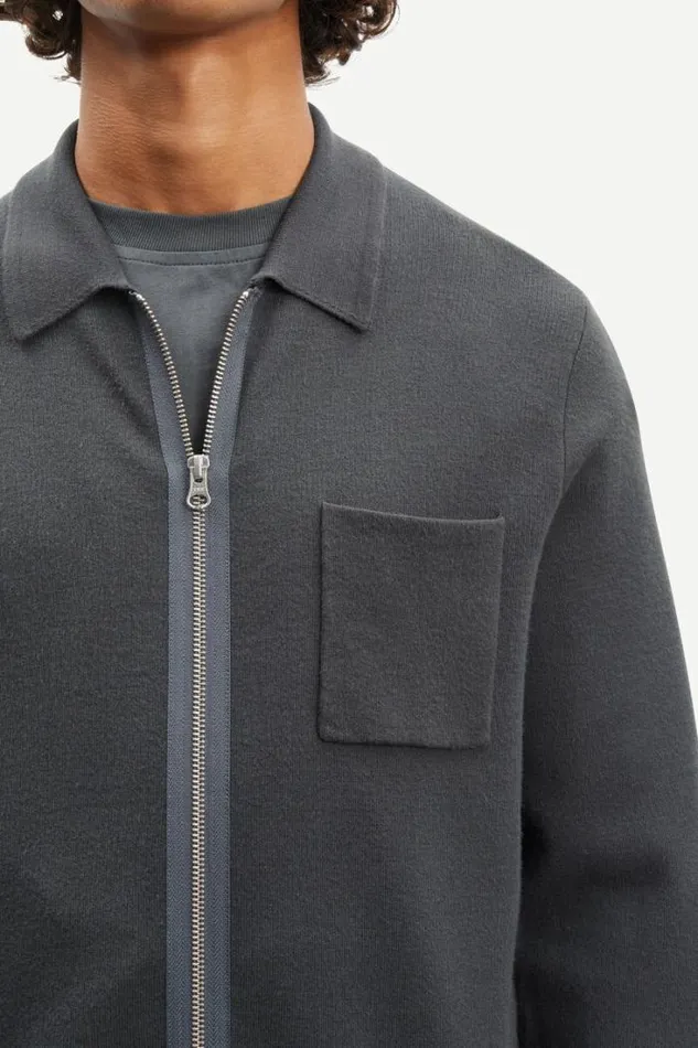 Man Guna X Zip 10490 Volcanic Ash Samse Samse Knitwear