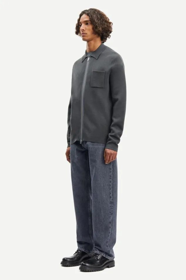 Man Guna X Zip 10490 Volcanic Ash Samse Samse Knitwear