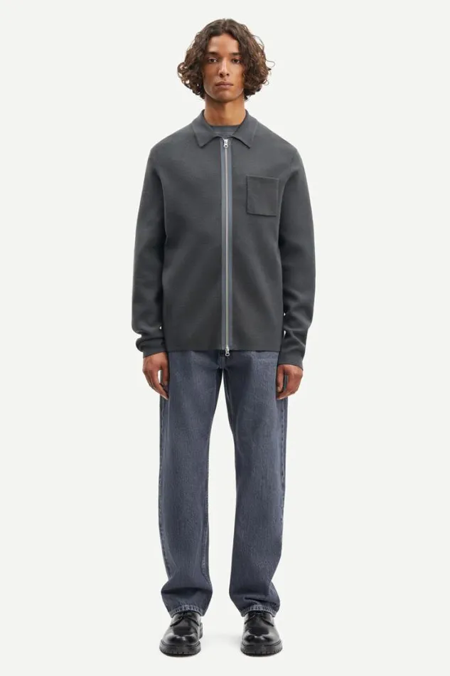 Man Guna X Zip 10490 Volcanic Ash Samse Samse Knitwear