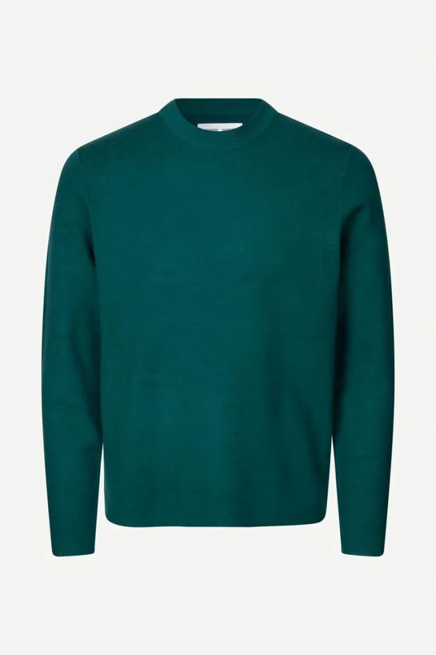 Man Gunan Crew Neck 10490 Atlantic Deep Samse Samse Knitwear