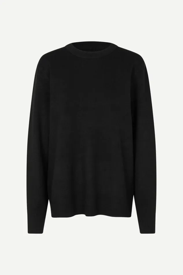 Man Gunan Crew Neck 10490 Black Samse Samse Knitwear
