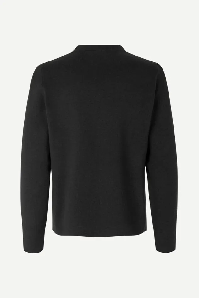 Man Gunan Crew Neck 10490 Black Samse Samse Knitwear