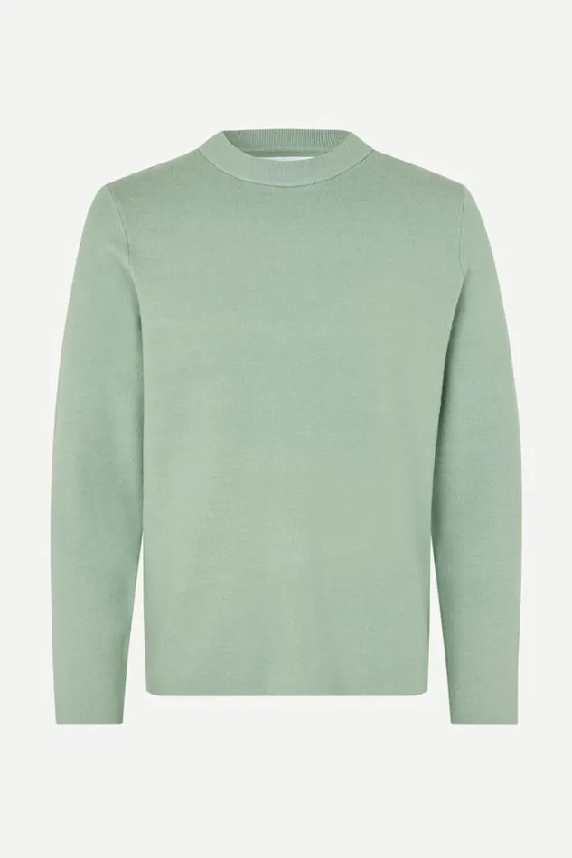 Man Gunan Crew Neck 10490 Iceberg Green Samse Samse Knitwear