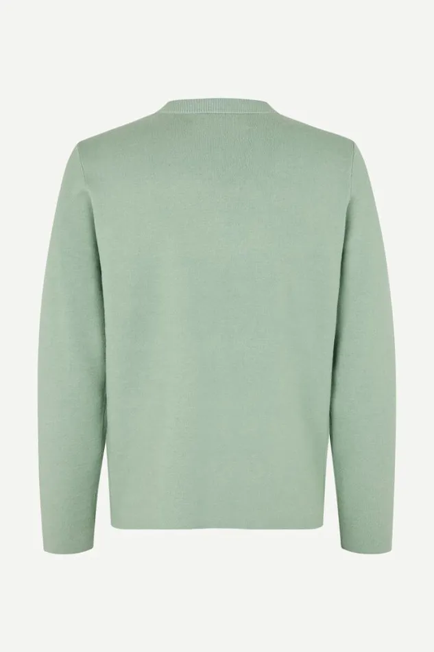 Man Gunan Crew Neck 10490 Iceberg Green Samse Samse Knitwear