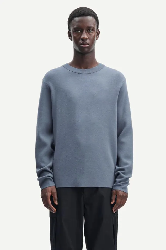 Man Gunan Crew Neck 10490 Stormy Weather Samse Samse Knitwear