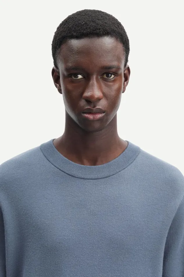 Man Gunan Crew Neck 10490 Stormy Weather Samse Samse Knitwear