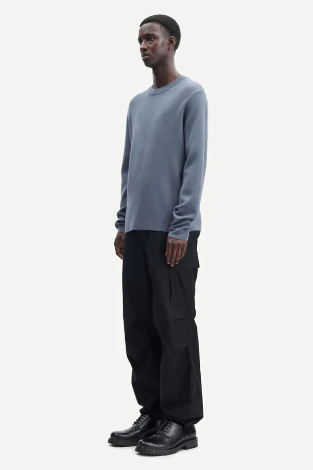 Man Gunan Crew Neck 10490 Stormy Weather Samse Samse Knitwear