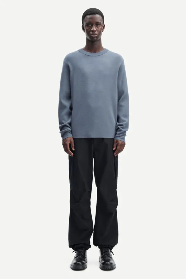 Man Gunan Crew Neck 10490 Stormy Weather Samse Samse Knitwear