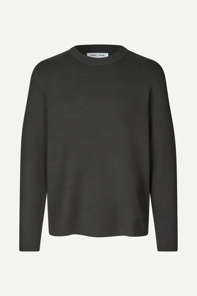 Man Gunan Crew Neck 10490 Volcanic Ash Samse Samse Knitwear