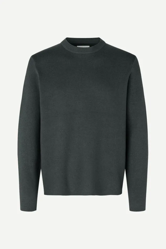 Man Gunan Crew Neck 10490 Volcanic Ash Samse Samse Knitwear