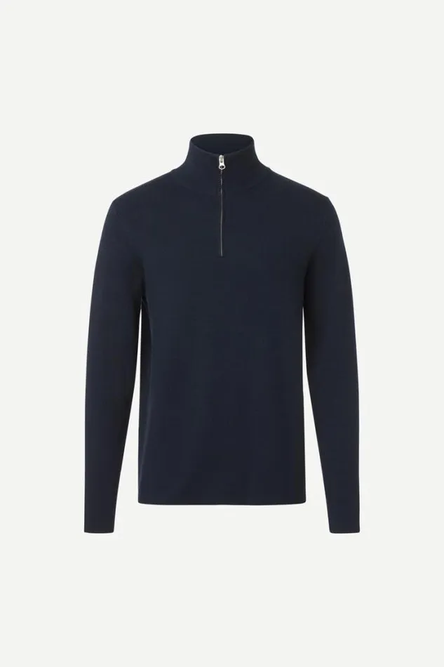Man Gunan Turtle Neck Zip 10490 Sky Captain Samse Samse Knitwear