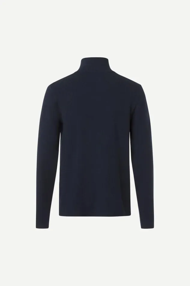Man Gunan Turtle Neck Zip 10490 Sky Captain Samse Samse Knitwear