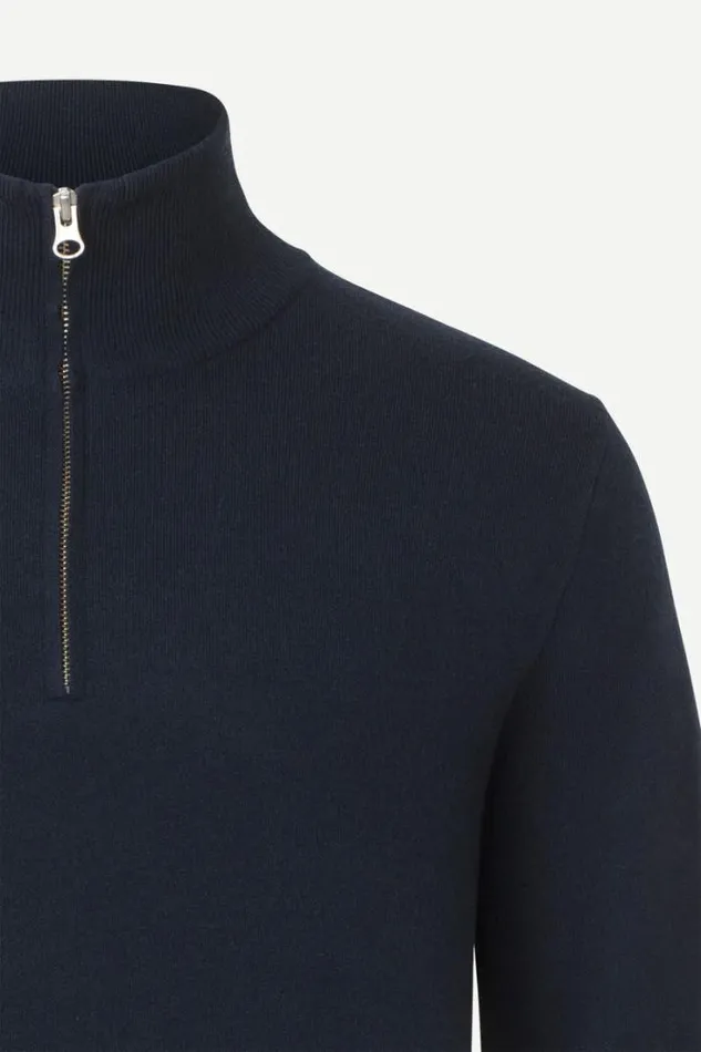 Man Gunan Turtle Neck Zip 10490 Sky Captain Samse Samse Knitwear