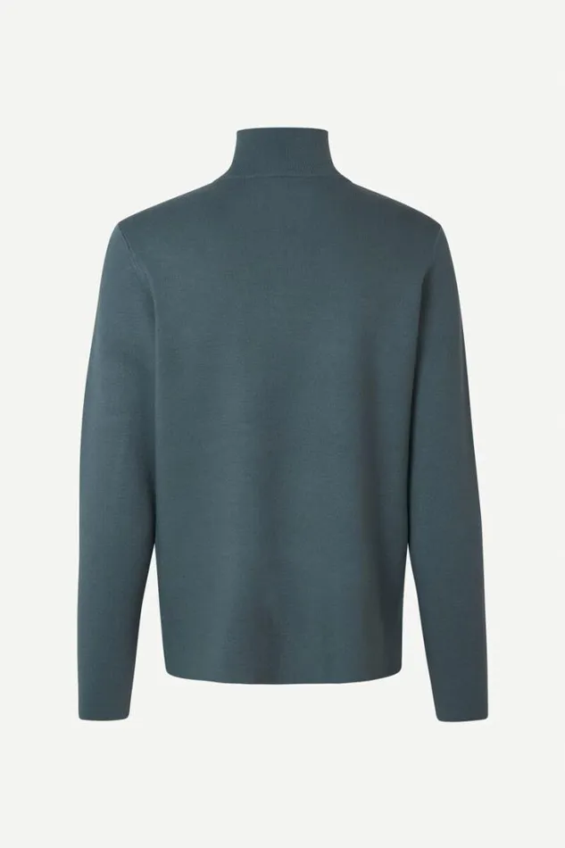 Man Gunan Turtle Neck Zip 10490 Stormy Weather Samse Samse Knitwear Man Gunan Turtle Neck Zip 10490 Stormy Weather Samse Samse Knitwear