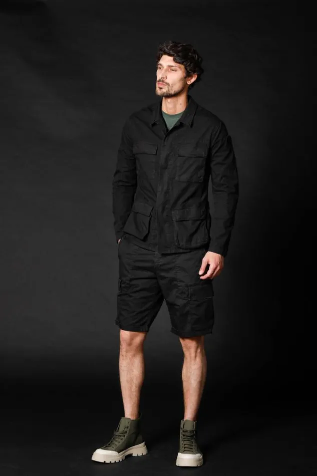 Man Havana Cargo Bermuda Limited Edition In Stretch Cotton Carrot Fit Mason039s Bermuda