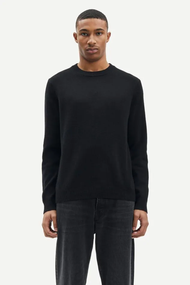 Man Isak Knit Sweater 15010 Black Samse Samse Knitwear