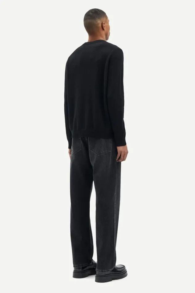 Man Isak Knit Sweater 15010 Black Samse Samse Knitwear