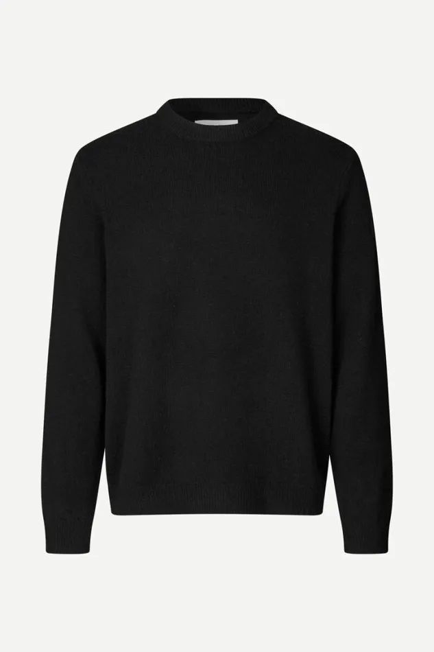 Man Isak Knit Sweater 15010 Black Samse Samse Knitwear