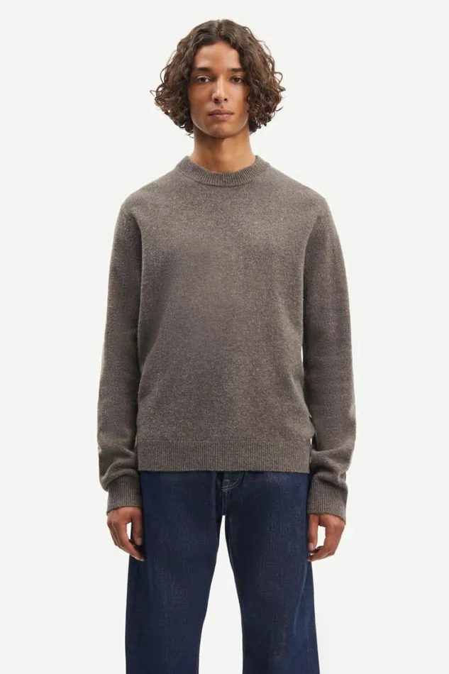 Man Isak Knit Sweater 15010 Major Brown Samse Samse Knitwear