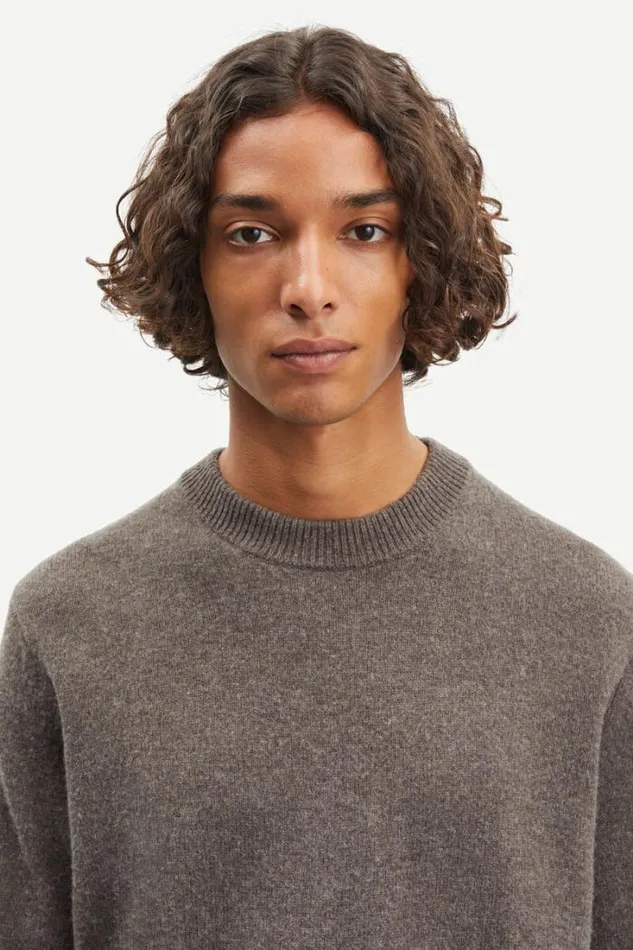 Man Isak Knit Sweater 15010 Major Brown Samse Samse Knitwear