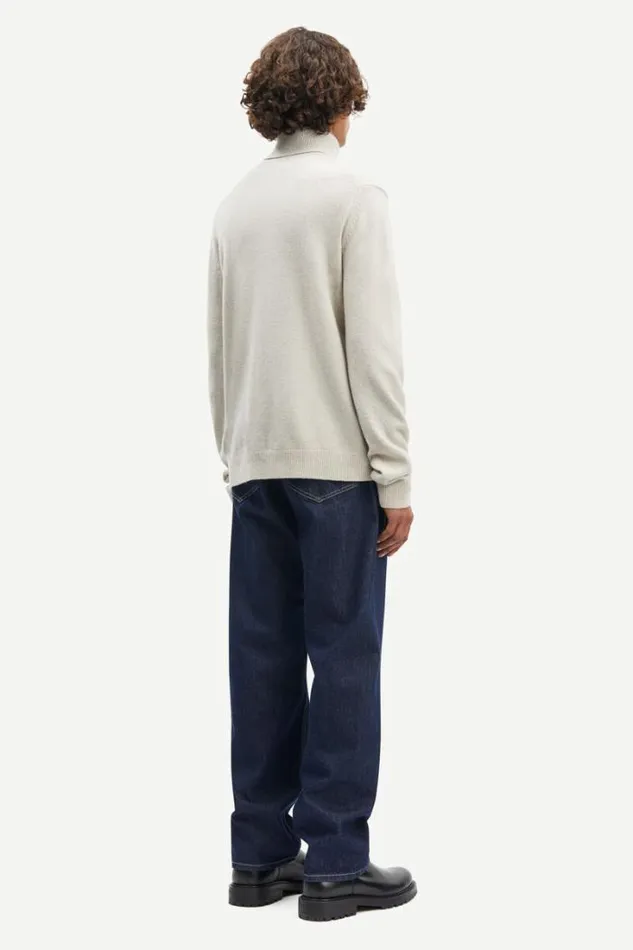 Man Isak Knit Turtleneck 15010 Silver Lining Samse Samse Knitwear