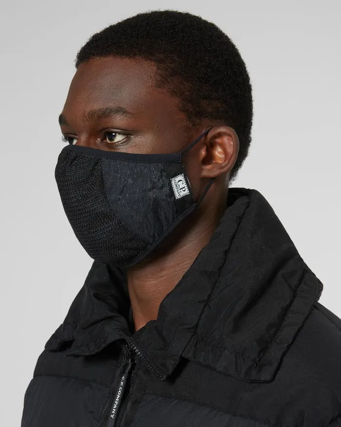 Man JMesh Mixed Face Mask Black CP Company Mask