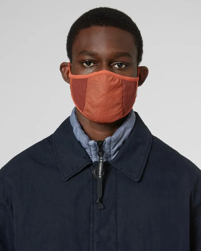 Man JMesh Mixed Face Mask Burnt Ochre CP Company Mask