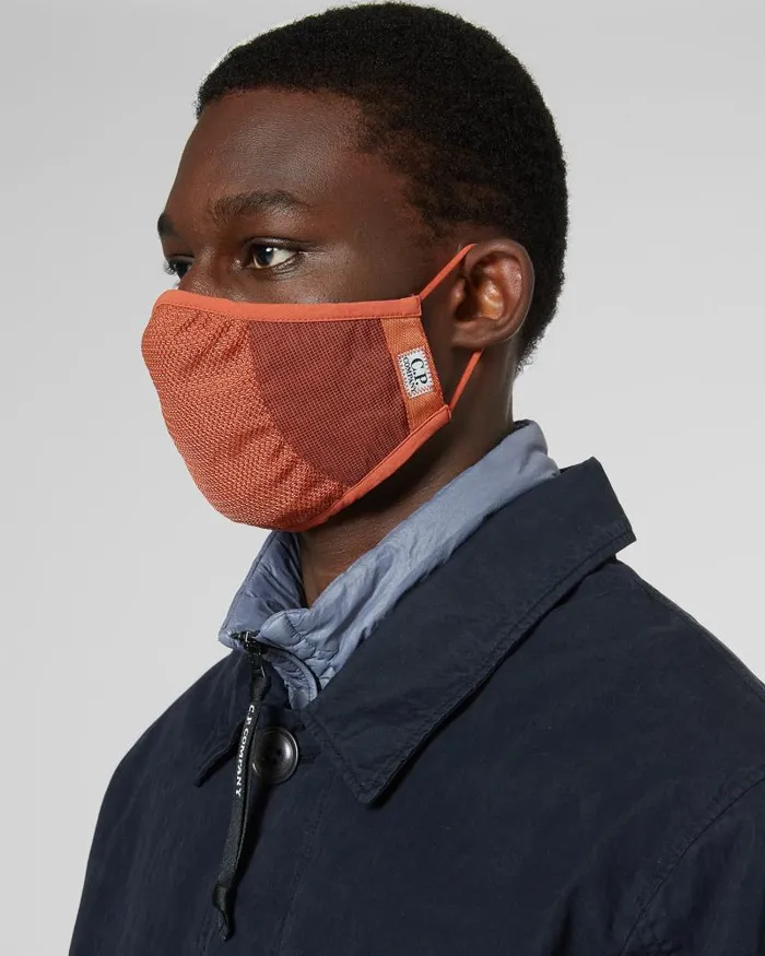 Man JMesh Mixed Face Mask Burnt Ochre CP Company Mask