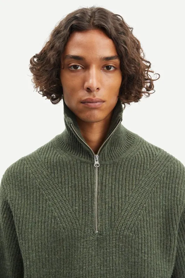 Man Jacks Half Zip 15010 Climbing Ivy Samse Samse Knitwear