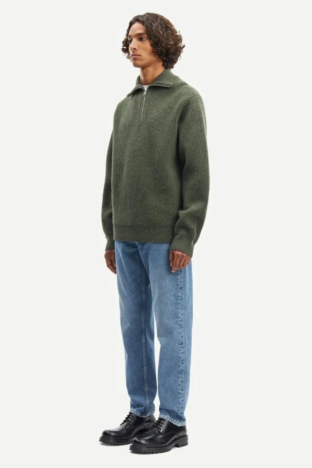 Man Jacks Half Zip 15010 Climbing Ivy Samse Samse Knitwear
