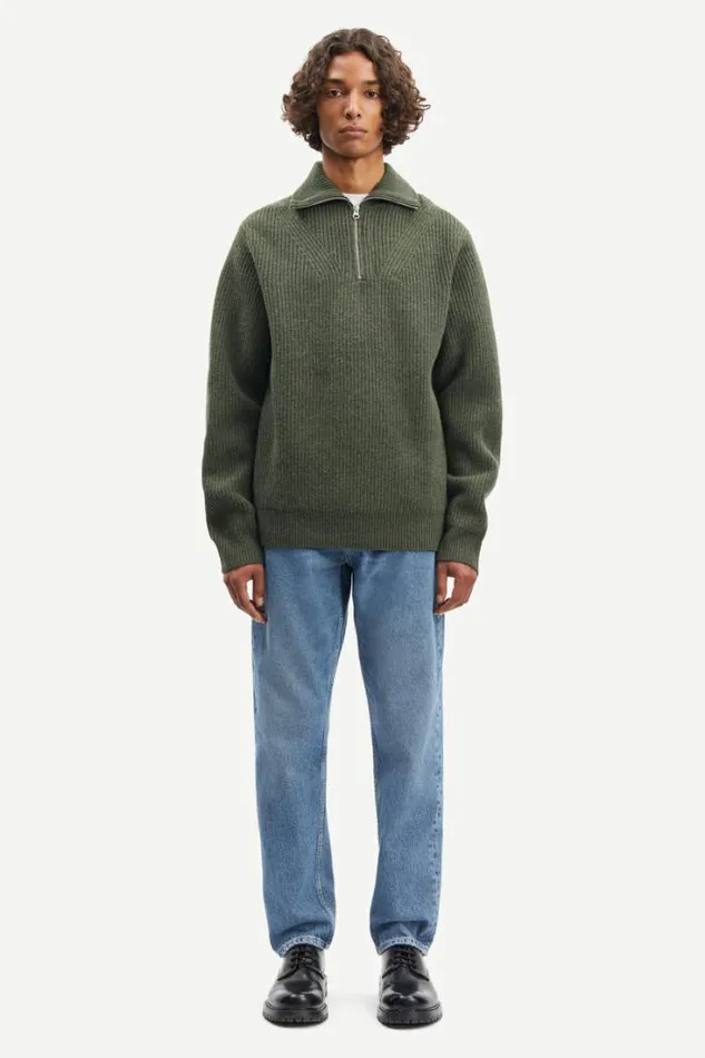 Man Jacks Half Zip 15010 Climbing Ivy Samse Samse Knitwear