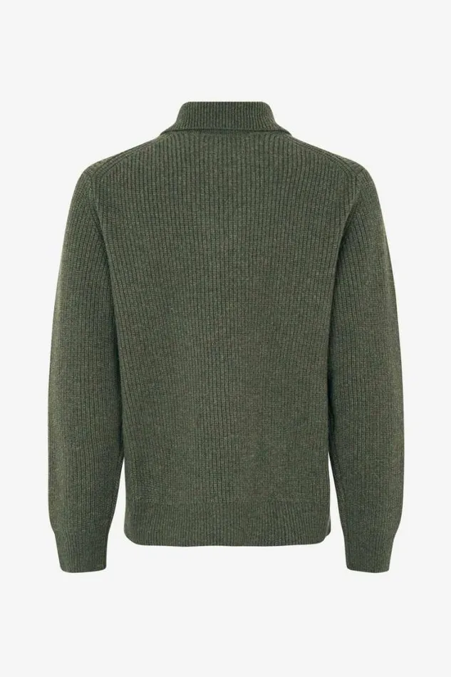 Man Jacks Half Zip 15010 Climbing Ivy Samse Samse Knitwear