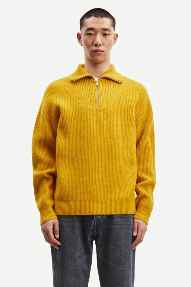 Man Jacks Half Zip 15010 Golden Spice Samse Samse Knitwear