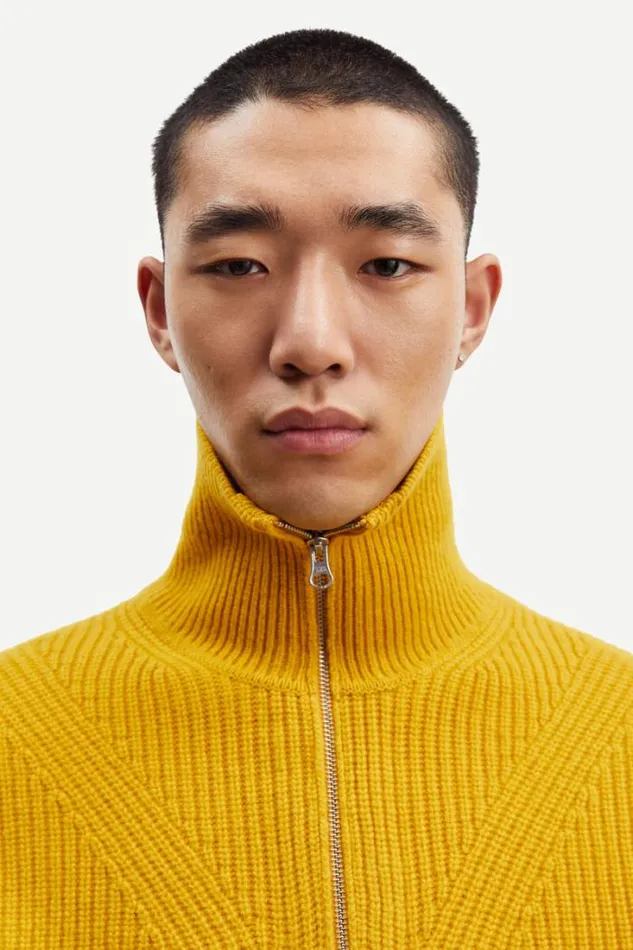 Man Jacks Half Zip 15010 Golden Spice Samse Samse Knitwear