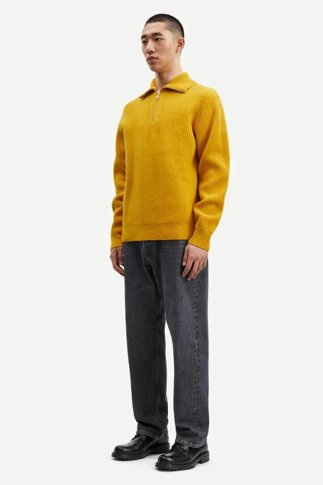 Man Jacks Half Zip 15010 Golden Spice Samse Samse Knitwear