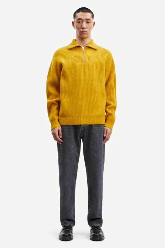 Man Jacks Half Zip 15010 Golden Spice Samse Samse Knitwear