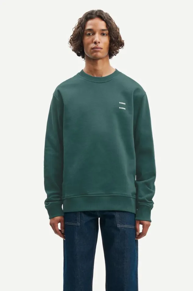 Man Joel Crew Neck 11414 Atlantic Deep Samse Samse Sweatshirts and Hoodies