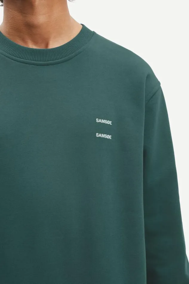 Man Joel Crew Neck 11414 Atlantic Deep Samse Samse Sweatshirts and Hoodies