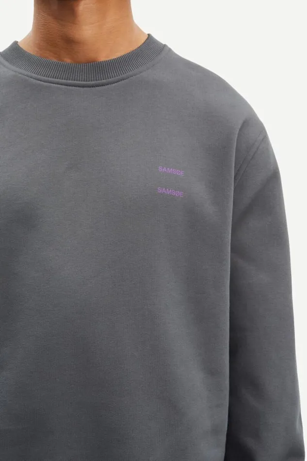 Man Joel Crew Neck 11414 Volcanic Ash Samse Samse Sweatshirts and Hoodies