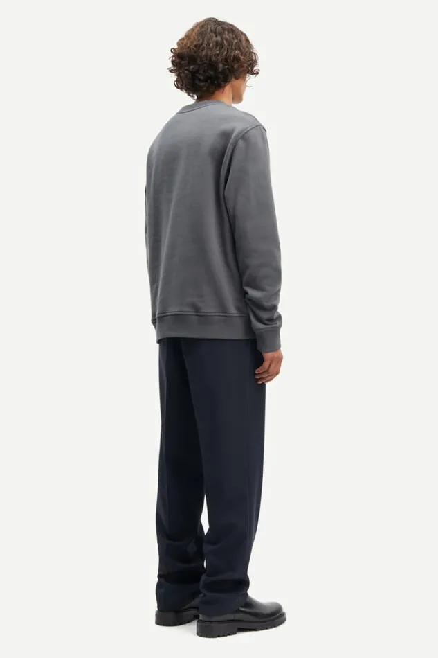 Man Joel Crew Neck 11414 Volcanic Ash Samse Samse Sweatshirts and Hoodies
