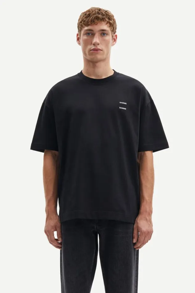 Man Joel Tshirt 11415 Black Basic Samse Samse Tshirts and Polos