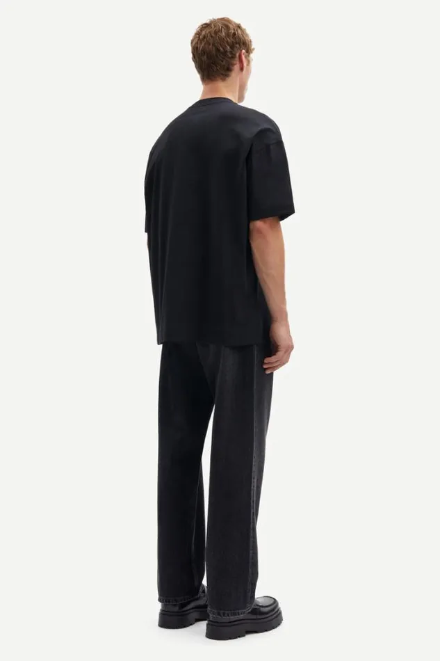 Man Joel Tshirt 11415 Black Basic Samse Samse Tshirts and Polos