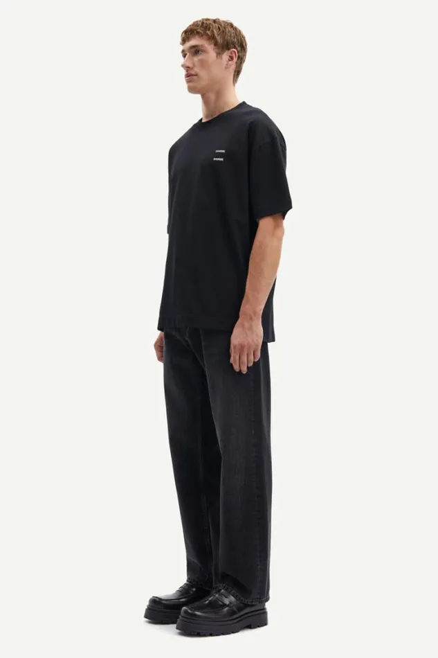 Man Joel Tshirt 11415 Black Basic Samse Samse Tshirts and Polos