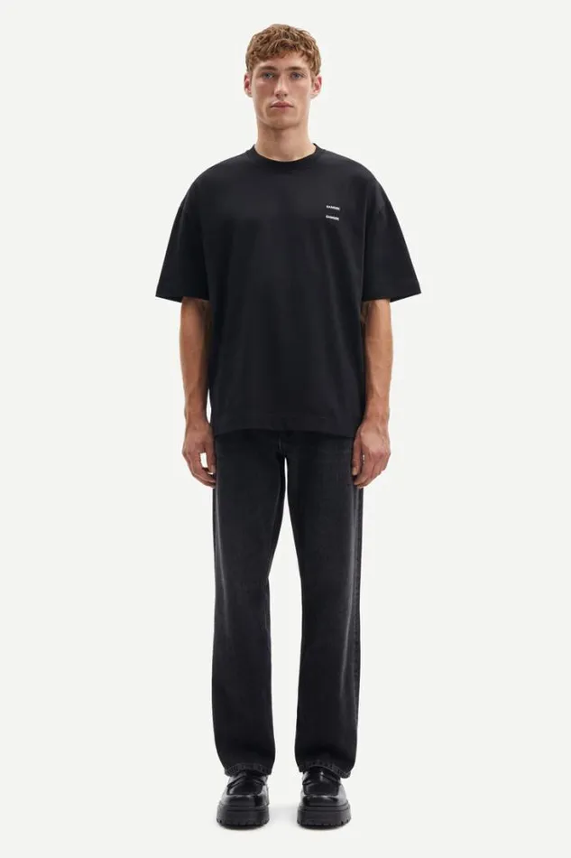 Man Joel Tshirt 11415 Black Basic Samse Samse Tshirts and Polos