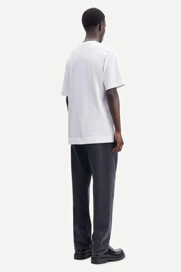Man Joel Tshirt 11415 White Green Logo Samse Samse Tshirts and Polos