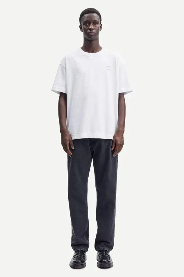 Man Joel Tshirt 11415 White Green Logo Samse Samse Tshirts and Polos